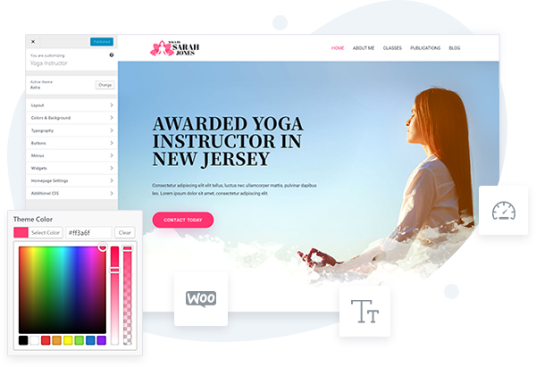 Webseite für Yoga